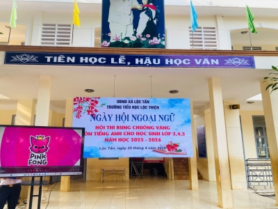 TRƯỜNG TIỂU HỌC LỘC THIỆN  TỔ CHỨC NGÀY HỘI NGOẠI NGỮ – “HỘI THI RUNG CHUÔNG VÀNG MÔN TIẾNG ANH DÀNH CHO HỌC SINH LỚP 3,4,5 NĂM HỌC 2025–2026